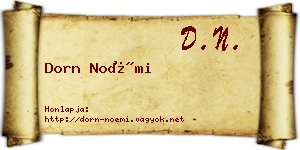 Dorn Noémi névjegykártya